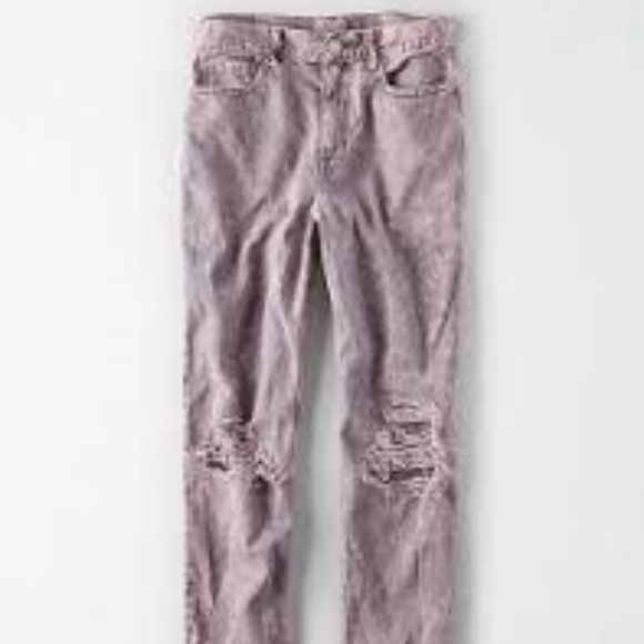 American Eagle Jeans 14 Reg Destroyed Lavender - Picture 3 of 4